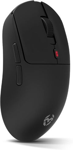 KROM KLEVER BLACK - ماوس ألعاب لاسلكي خفيف الوزن، 55 جرام، مستشعر بصري دقيق Pixart PMW 3325، 6 أزرار، 6 مستويات DPI تصل إلى 10000، جهاز استقبال لاسلكي 2.4 جيجا هرتز، USB، أسود. in Kuwait