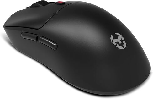 KROM KLEVER BLACK - ماوس ألعاب لاسلكي خفيف الوزن، 55 جرام، مستشعر بصري دقيق Pixart PMW 3325، 6 أزرار، 6 مستويات DPI تصل إلى 10000، جهاز استقبال لاسلكي 2.4 جيجا هرتز، USB، أسود. in Kuwait
