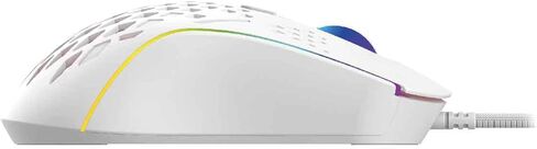 ماوس ألعاب سلكي خفيف الوزن بالليزر RGB - مستشعر بصري، 13 وضعًا، ما يصل إلى 12800 نقطة في البوصة، 6 أزرار قابلة للبرمجة، التوصيل والتشغيل، تصميم مريح لأجهزة الكمبيوتر المحمول والكمبيوتر الشخصي وأجهزة Mac in Kuwait