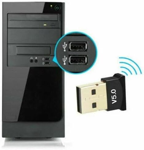 محول USB Bluetooth 5.0، جهاز استقبال USB Bluetooth Dongle للكمبيوتر الشخصي/الكمبيوتر المحمول، in Kuwait