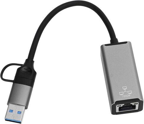 KANASI Gigabit Ethernet Adapter, Aluminum Alloy USB Network Adapter for Stable Internet Connection on laptops and Mobile Devices in Kuwait