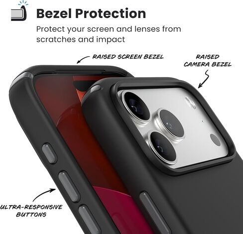 Speck PRESIDIO2 PRO for iPhone 17 Pro Max Case, MagSafe-Compatible, Slim Protective Case, Black/Slate Grey/White in Kuwait