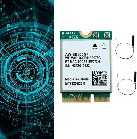 MTK7925 WiFi7 ثلاثي الموجات بطاقة الشبكة اللاسلكية واي فاي بطاقة 2.4G/5G/6Ghz شبكة محول لاسلكي ل Win10/Win11 in Kuwait