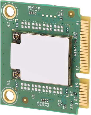 بطاقة Yunseity WiFi 6E MINI PCIE اللاسلكية، نطاق ثلاثي 2.4G 5G 6G 2882Mbps Bluetooth 5.3 WPA3 محول شبكة الكمبيوتر المشفرة، مع هوائيات OFDMA MU MIMO المزدوجة 8dBi، لـ 10 11 in Kuwait