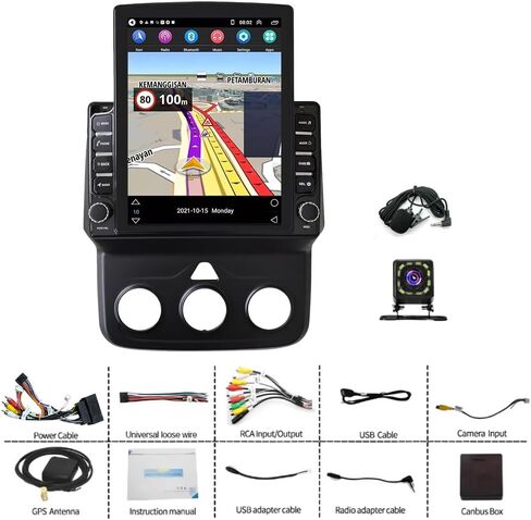 راديو سيارة Android 15 لسيارة Dodge Ram 2013 2014 2015 2016 2017 2018 2019 يدعم Carplay اللاسلكي وAndroid Auto، شاشة لمس IPS 9.7 بوصة، ستيريو Android مع WiFi/GPS/FM/SWC/كاميرا احتياطية -2+64 جيجا in Kuwait