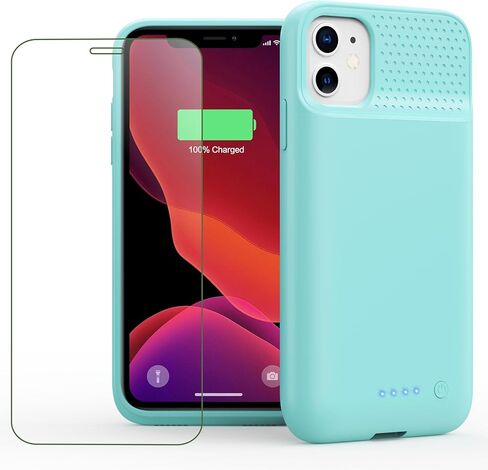 Feob Battery Case for iPhone 11, 6800mAh Portable Charging Case Extended Battery Pack for iPhone 11 Charger Case [6.1 inch]-Black in Saudi Arabia