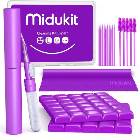 Midukit Cleaner Kit for Airpod, Cleaning Kit compatible with Airpods, Earbud Cleaning Putty, fits Earbud Phone Ear Wax Dirt, Cleaner Putty with Microfiber Cleaning Cloth & Brushes, Earbud Cleaning Kit in Saudi Arabia