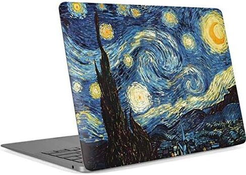 ملصق Skinit للكمبيوتر المحمول متوافق مع جهاز MacBook Air 13in Retina (2018-2019) - مصمم في الأصل لفان جوخ - تصميم ليلة النجوم in Kuwait