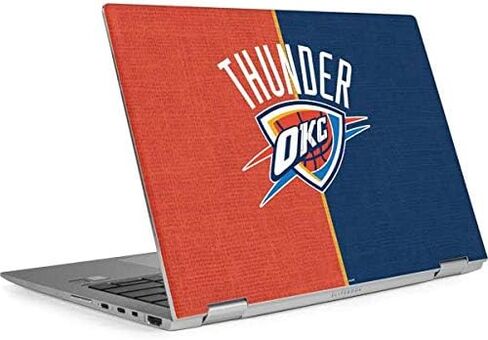 غلاف كمبيوتر محمول من Skinit متوافق مع EliteBook x360 1030 G3 - تصميم مرخص رسميًا من NBA OKC Thunder Split in Kuwait