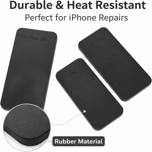 LCD Screen Repair Mat, Rubber Adhesive Removal Pad, 3Pcs for iOS 12 12Pro - Stable and Wear, Flexible Repair Tool for Screen and Motherboard in Kuwait
