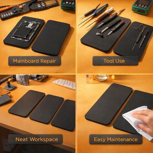 LCD Screen Repair Mat, Rubber Adhesive Removal Pad, 3Pcs for iOS 12 12Pro - Stable and Wear, Flexible Repair Tool for Screen and Motherboard in Kuwait