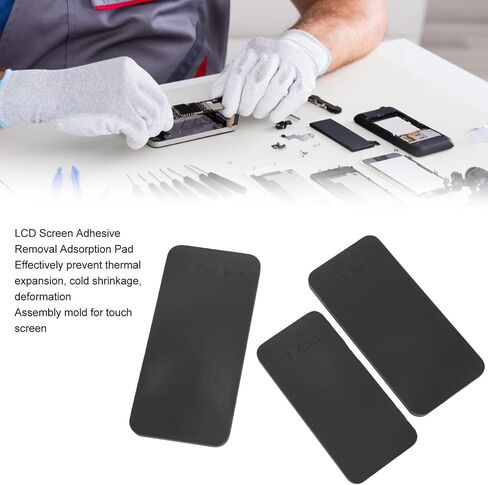 LCD Screen Repair Mat, Rubber Adhesive Removal Pad, 3Pcs for iOS 12 12Pro - Stable and Wear, Flexible Repair Tool for Screen and Motherboard in Kuwait