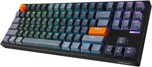 Adesso EasyTouch 1100 Wired/Wireless/Bluetooth Multi-OS Illuminated Mechanical VIA Compact Keyboard with Copilot Ai Hotkey in Kuwait
