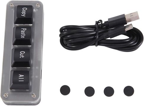 Mini 4-Key Select Copy Paste Cut All Macro Pad Shortcut بيد واحدة لوحة المفاتيح RGB لوحة مفاتيح الألعاب الميكانيكية مفتاح OSU سهل الاستخدام in Kuwait