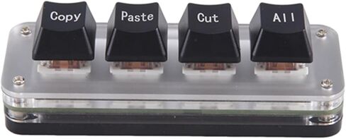 Mini 4-Key Select Copy Paste Cut All Macro Pad Shortcut بيد واحدة لوحة المفاتيح RGB لوحة مفاتيح الألعاب الميكانيكية مفتاح OSU سهل الاستخدام in Kuwait