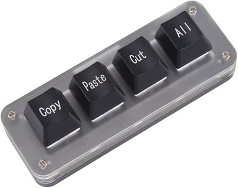 Mini 4-Key Select Copy Paste Cut All Macro Pad Shortcut بيد واحدة لوحة المفاتيح RGB لوحة مفاتيح الألعاب الميكانيكية مفتاح OSU سهل الاستخدام in Kuwait