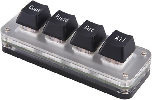 Mini 4-Key Select Copy Paste Cut All Macro Pad Shortcut بيد واحدة لوحة المفاتيح RGB لوحة مفاتيح الألعاب الميكانيكية مفتاح OSU سهل الاستخدام in Kuwait