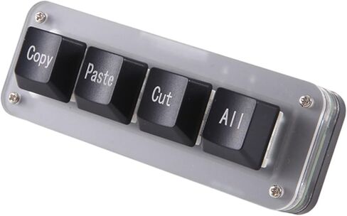Mini 4-Key Select Copy Paste Cut All Macro Pad Shortcut بيد واحدة لوحة المفاتيح RGB لوحة مفاتيح الألعاب الميكانيكية مفتاح OSU سهل الاستخدام in Kuwait