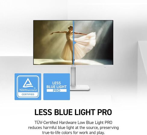 msi PRO MAX 271PHW E14 شاشة كمبيوتر محورية IPS 1920 x1440 (FHD) مقاس 27 بوصة، 144 هرتز، مزامنة تكيفية، HDR جاهزة، HDMI، منفذ DisplayPort، قابل للتركيب على VESA، ارتفاع قابل للتعديل، مكبر صوت، أبيض in Kuwait