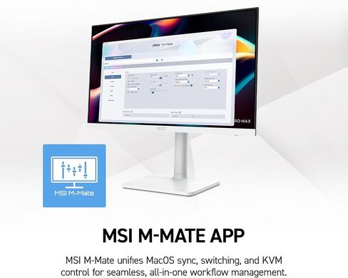 msi PRO MAX 271PHW E14 شاشة كمبيوتر محورية IPS 1920 x1440 (FHD) مقاس 27 بوصة، 144 هرتز، مزامنة تكيفية، HDR جاهزة، HDMI، منفذ DisplayPort، قابل للتركيب على VESA، ارتفاع قابل للتعديل، مكبر صوت، أبيض in Kuwait