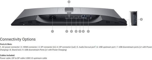 شاشة DELL 24 بوصة ULTRASHARP 1920X1080 Full HD 16:9 U2419H IPS LED HDMI DP 4TD4G (متجددة) in Kuwait