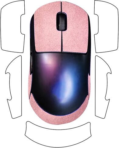 Anti-Slip Mouse Grip Tape for Logitech G PRO 2 Lightspeed – ZBAGUG Sweat-Proof Soft-Touch Grip Stickers for Enhanced Control & Comfort, Scratch-Resistant Removable Non-Residue Skin, Pink Suede. in Kuwait