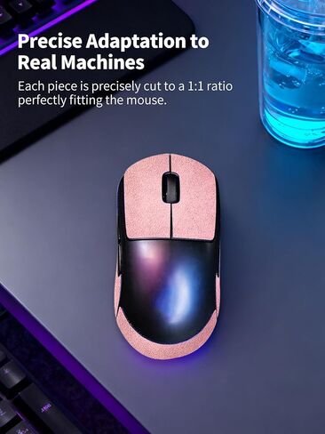 Anti-Slip Mouse Grip Tape for Logitech G PRO 2 Lightspeed – ZBAGUG Sweat-Proof Soft-Touch Grip Stickers for Enhanced Control & Comfort, Scratch-Resistant Removable Non-Residue Skin, Pink Suede. in Kuwait