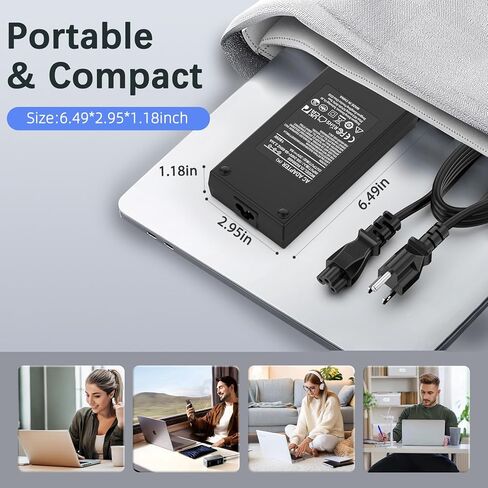 شاحن كمبيوتر محمول بمحول تيار متردد بقوة 180 واط من ROLADA متوافق مع Asus FX505 FX506 FX505D FX505G FX506L، TUF Gaming F15 FX505DD FX505DT FX505DU FX505DY FX505GT FX505GD FX505GE FX506LI سلك إمداد الطاقة in Kuwait