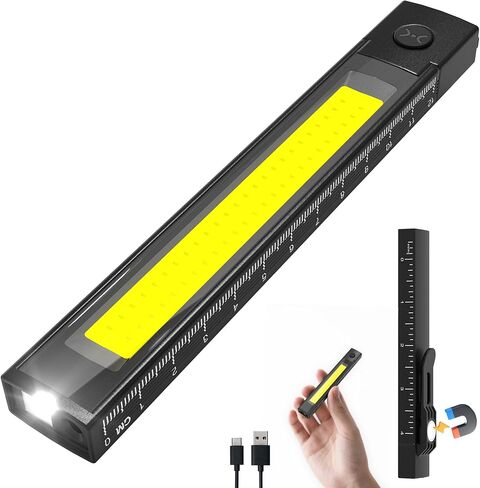 EGUKU Rechargeable Pen Light, 800 Lumen Pen Flashlights with COB Work Light, Portable LED Pocket Flashlight with 6 Light Modes, Clip Flashlight with Magnetic Base for Inspection, Work, Repair in Kuwait