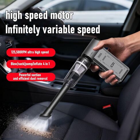 Fafeicy Handheld Air Blower 125500RPM 35.4m / s Wind Speed Compressed Air Duster for Camping and Electronics Cleaning in Kuwait