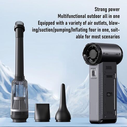 Fafeicy Handheld Air Blower 125500RPM 35.4m / s Wind Speed Compressed Air Duster for Camping and Electronics Cleaning in Kuwait