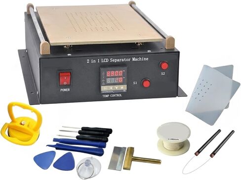 600W Screen Repair Separating Machine Touch Screen, 19 * 29cm Digital Display Repair Machine with Heat Plate Temperature Range 50-180℃, Separation Tools, for Smart Device Repair in Kuwait