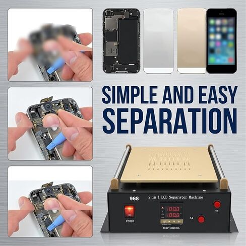 600W Screen Repair Separating Machine Touch Screen, 19 * 29cm Digital Display Repair Machine with Heat Plate Temperature Range 50-180℃, Separation Tools, for Smart Device Repair in Kuwait