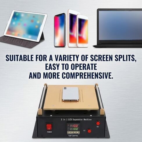 600W Screen Repair Separating Machine Touch Screen, 19 * 29cm Digital Display Repair Machine with Heat Plate Temperature Range 50-180℃, Separation Tools, for Smart Device Repair in Kuwait