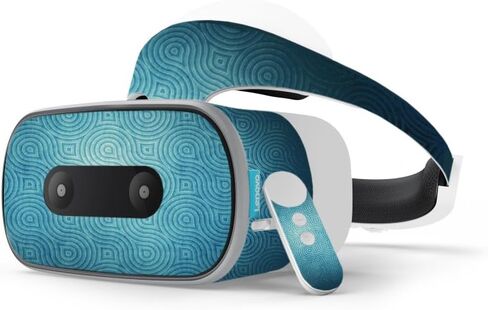 MightySkins Skin Compatible with Lenovo Mirage Solo - Blue Swirls | Protective, Durable, and Unique Vinyl Decal wrap Cover | Easy to Apply, Remove, and Change Styles | Made in The USA in Kuwait