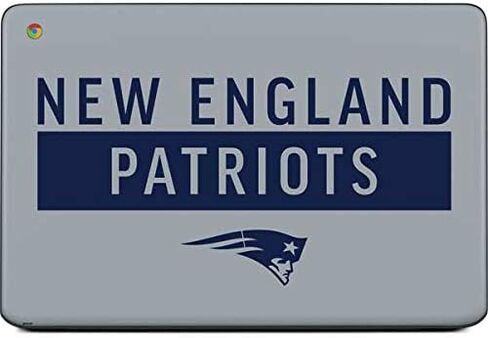 Skinit Decal Laptop Skin Compatible with Chromebook 14 G5 - Officially Licensed NFL New England Patriots Grey Performance Series Design in Kuwait