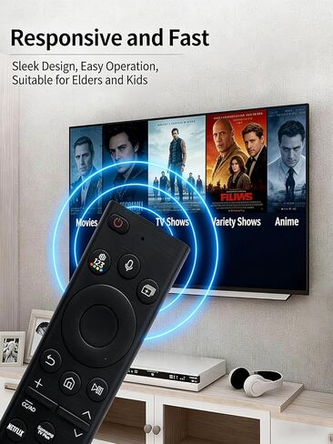 Universal Replacement Remote for Samsung TV, Voice Control, Compatible with 2019-2025 Models, No Solarcell, Easy Setup, High-Performance Remote for TV with Voice Command in Kuwait