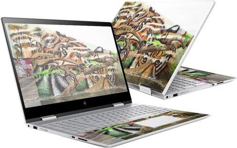 غلاف MightySkins متوافق مع HP Envy x360 15" (2017) - عيون النمر | غطاء ملتف من الفينيل واقٍ ومتين وفريد ​​من نوعه | سهل التطبيق والإزالة وتغيير الأنماط | صنع في الولايات المتحدة الأمريكية in Kuwait