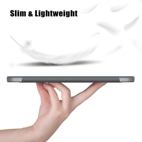 Smart Case for iPad Pro 13 Inch (M5) 2025 / (M4) 2024 with Pencil Holder, Clear Transparent Back Shell Slim Stand Shockproof Tablet Cover, Auto Wake/Sleep (Grey) in Saudi Arabia