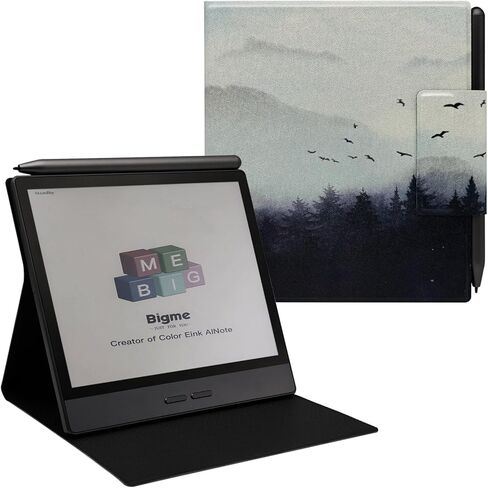 حافظة بحامل مغناطيسي لهاتف Bigme B7 Color/Bigme B7 PRO (إصدار 2025) غطاء جلدي رفيع للغاية وخفيف الوزن مع إبزيم قلم مغناطيسي، نوم/استيقاظ تلقائي (غابة ضبابية) in Kuwait