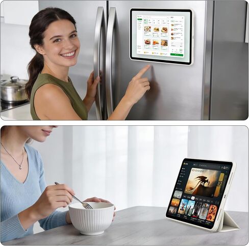حافظة شفافة لجهاز iPad Air 11 بوصة M4/M3/M2 وجهاز iPad Air الجيل الخامس/الرابع 10.9 بوصة مع مشبك (يدعم شحن القلم الرصاص)، ظهر صلب شفاف ومغناطيسي قابل للفصل، تنبيه/غفو تلقائي، بيج in Kuwait