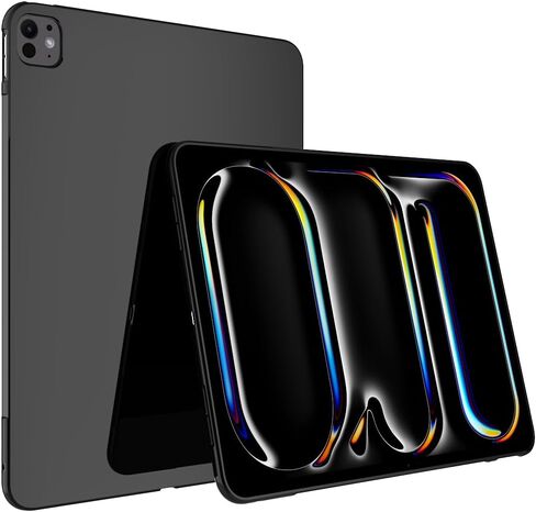 حافظة لجهاز iPad Pro 13 بوصة M4 (موديل 2024، الجيل السابع)، [خفيفة الوزن + واقية] غطاء ناعم للغاية مقاوم للصدمات، أسود in Kuwait