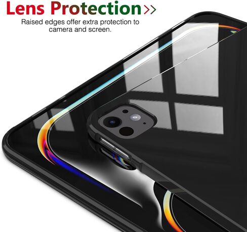 حافظة لجهاز iPad Pro 13 بوصة M4 (موديل 2024، الجيل السابع)، [خفيفة الوزن + واقية] غطاء ناعم للغاية مقاوم للصدمات، أسود in Kuwait