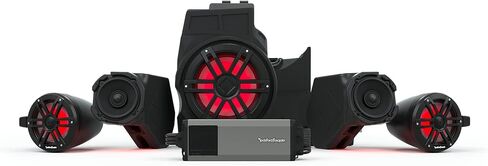 Rockford Fosgate RZR19RCPXP-STG4 Audio Kit: Ride Command 3-Way Interface, 1500-Watt Amp, Front Speakers, M1 Color Optix 10" Subwoofer & M1 6.5" Rear Speakers for Select RZR Pro XP Models (2019+) in Kuwait