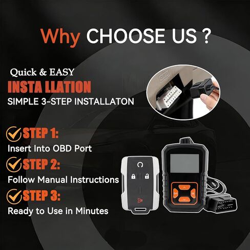DIY Key Fob Kit Replacement for 2014 2015 2016 2017 2018 Chevy Silverado 1500 2500 3500 HD GMC Sierra 2015-2020 GMC Canyon Chevy Colorado Keyless Entry M3N-32337100 with Easy OBD Tool At Home in Kuwait