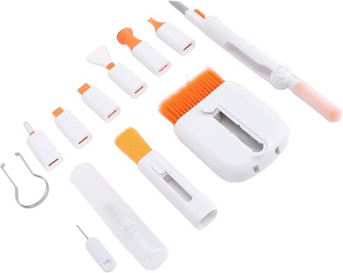WALFRONT Keyboard Kit, Portable Tool with Ultra Fine Fiber Cloth and Steel Brush for Laptop Tablet and Headphones in Kuwait