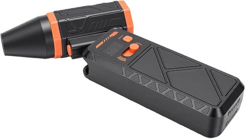130000RPM Electric Air Duster, Cordless Handheld Air Blower, LED Light Blower with Type C Charging, Ideal for Computer Keyboard Home Car Cleaning (Orange) in Saudi Arabia