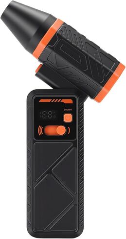 130000RPM Electric Air Duster, Cordless Handheld Air Blower, LED Light Blower with Type C Charging, Ideal for Computer Keyboard Home Car Cleaning (Orange) in Saudi Arabia