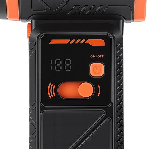 130000RPM Electric Air Duster, Cordless Handheld Air Blower, LED Light Blower with Type C Charging, Ideal for Computer Keyboard Home Car Cleaning (Orange) in Saudi Arabia