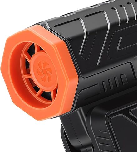 130000RPM Electric Air Duster, Cordless Handheld Air Blower, LED Light Blower with Type C Charging, Ideal for Computer Keyboard Home Car Cleaning (Orange) in Saudi Arabia